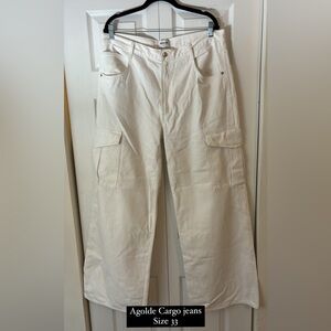 Agolde Cargo white jeans